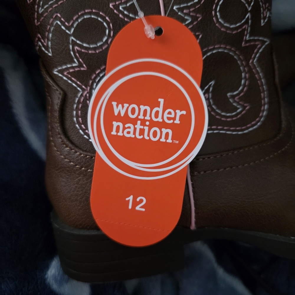 NWT Wonder Nation Toddler And Big Girls Cowgirl Western Boot Size: 12 - Picture 12 of 15